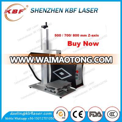 30W Portable Fiber Laser Engraving Machine on Stainless Steel with Rotary