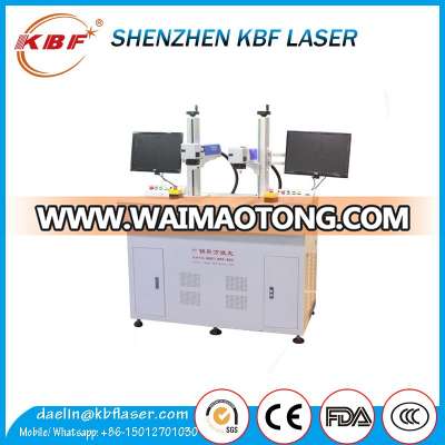 Double Head/ Workbench High-Effcient Table Metal Fiber Laser Engraving Machine